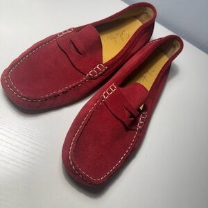 Red Suede Loafers